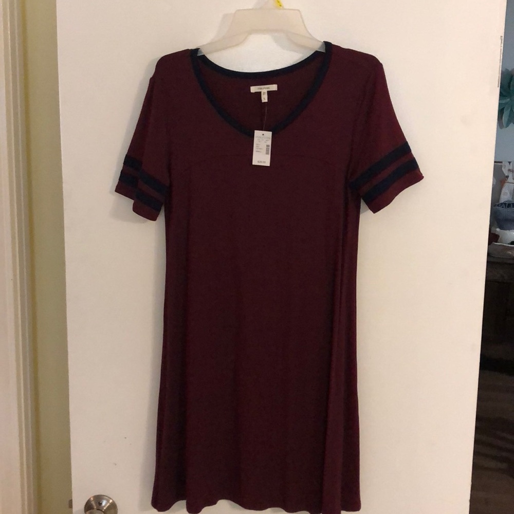 Burgundy T-shirt dress  Maurice’s